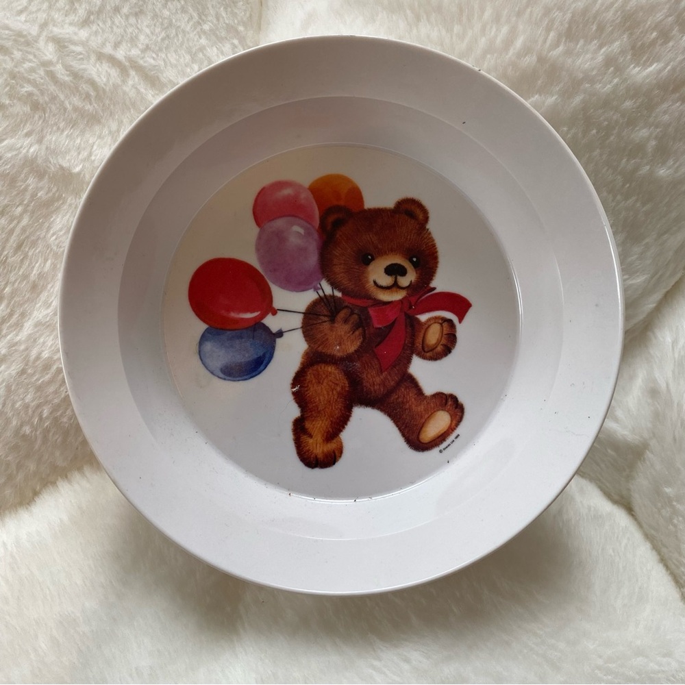 Vintage Balloon Bear Vintage Cute Kawaii Bowl